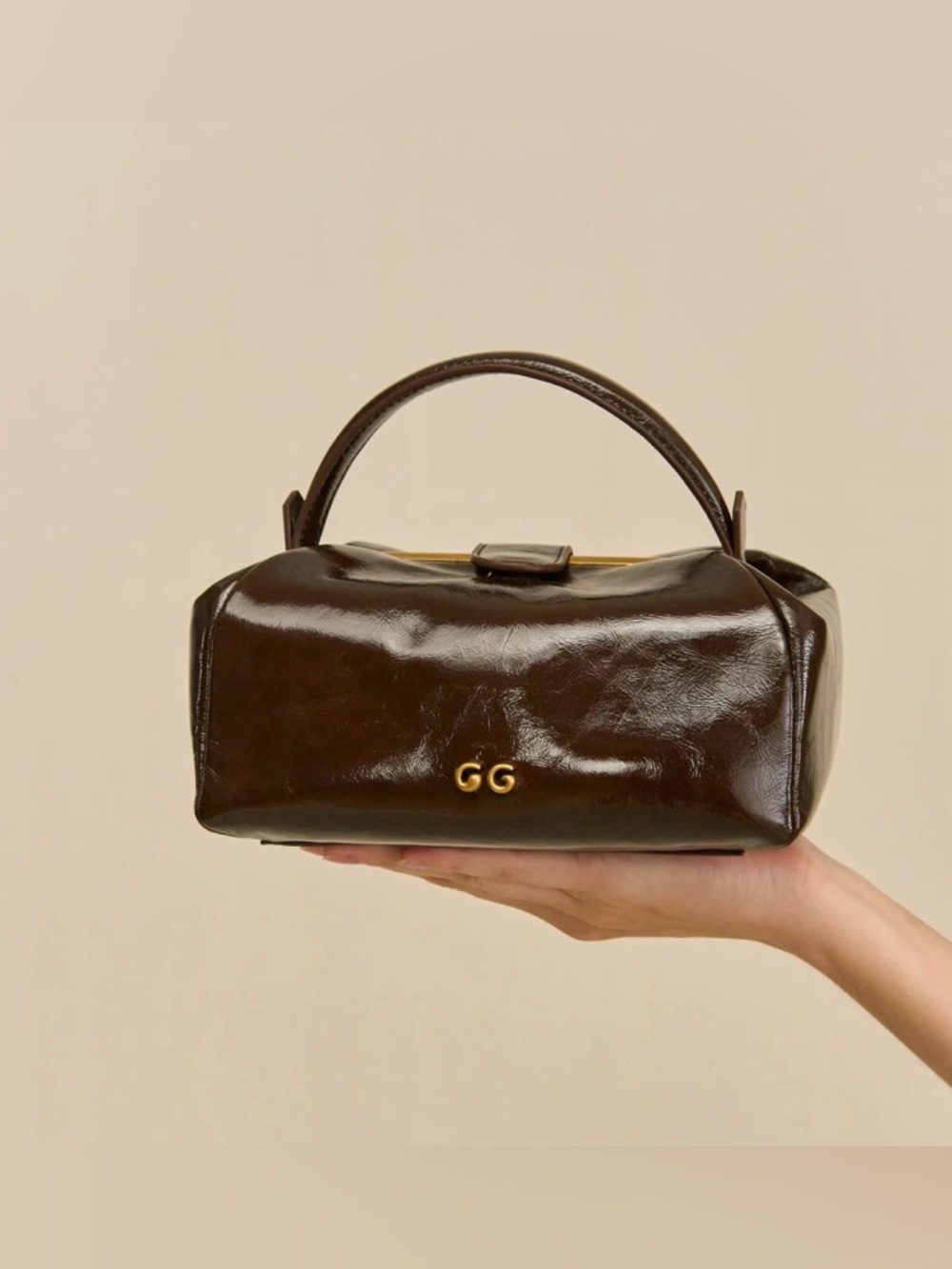 Cult Gaia FAWN MINI BAG in color Luwak Patent Leather NIB - Picture 2 of 12